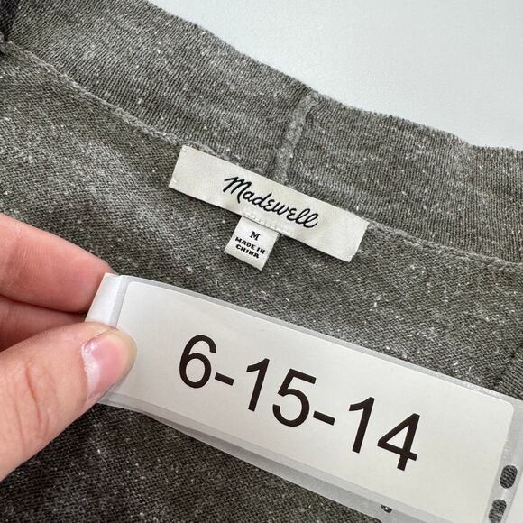 Madewell Cardigan Women Medium Grey Summersoft Maysfield Button Up Sweater - Picture 4 of 9